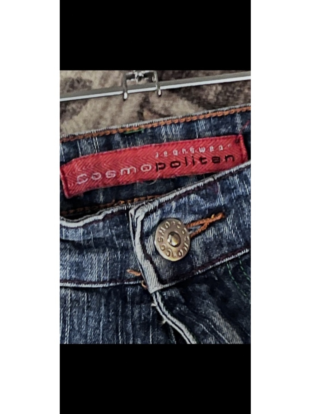 women’s Christmas Jeans patchwork ruffled flared hand sewn jeans - Picture 6 of 6